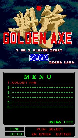 Golden Axe (Mega-Tech) Title Screen